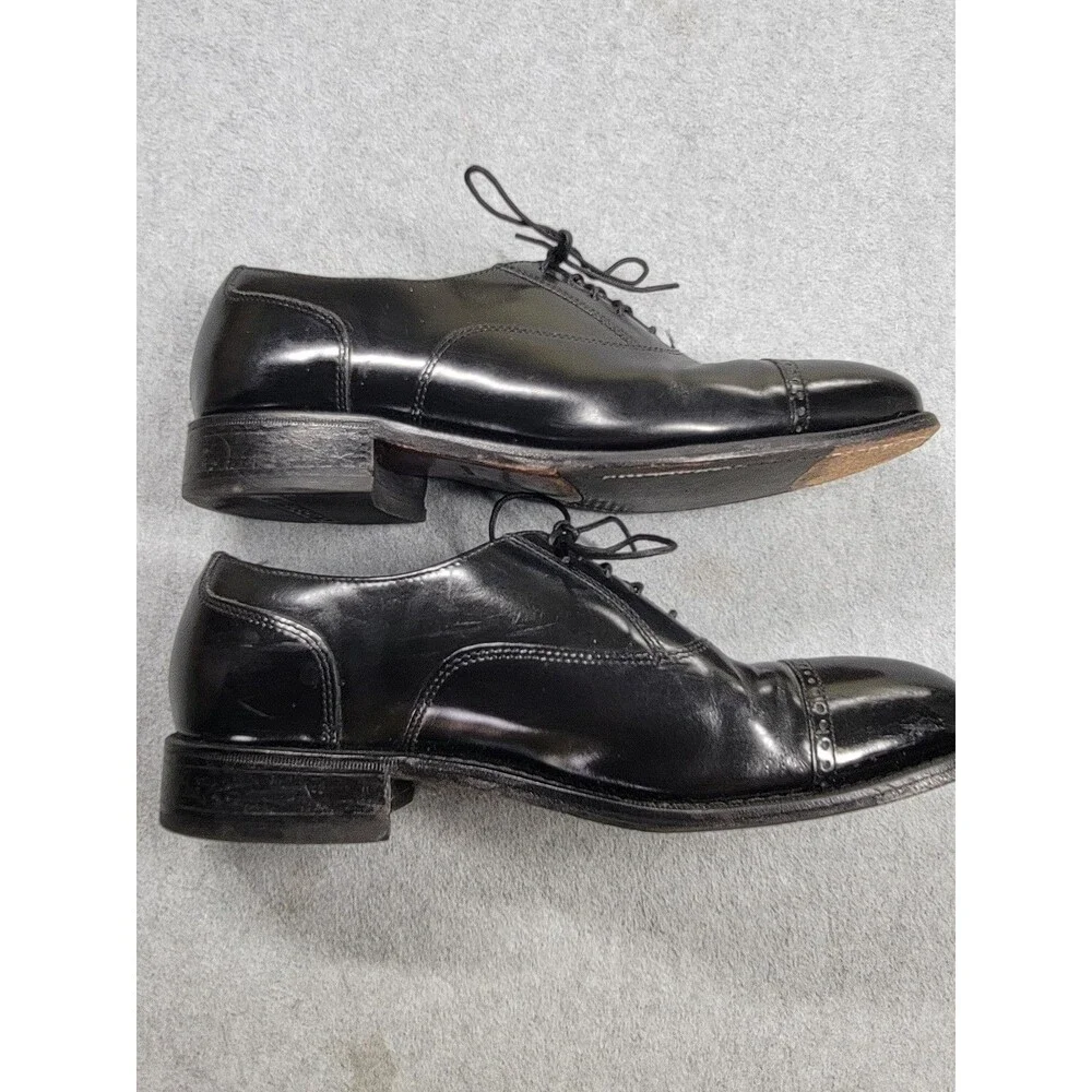 Florsheim Shoes Mens Size 8.5 D Black Cap Toe Oxford Dress Leather Sole 17067-01